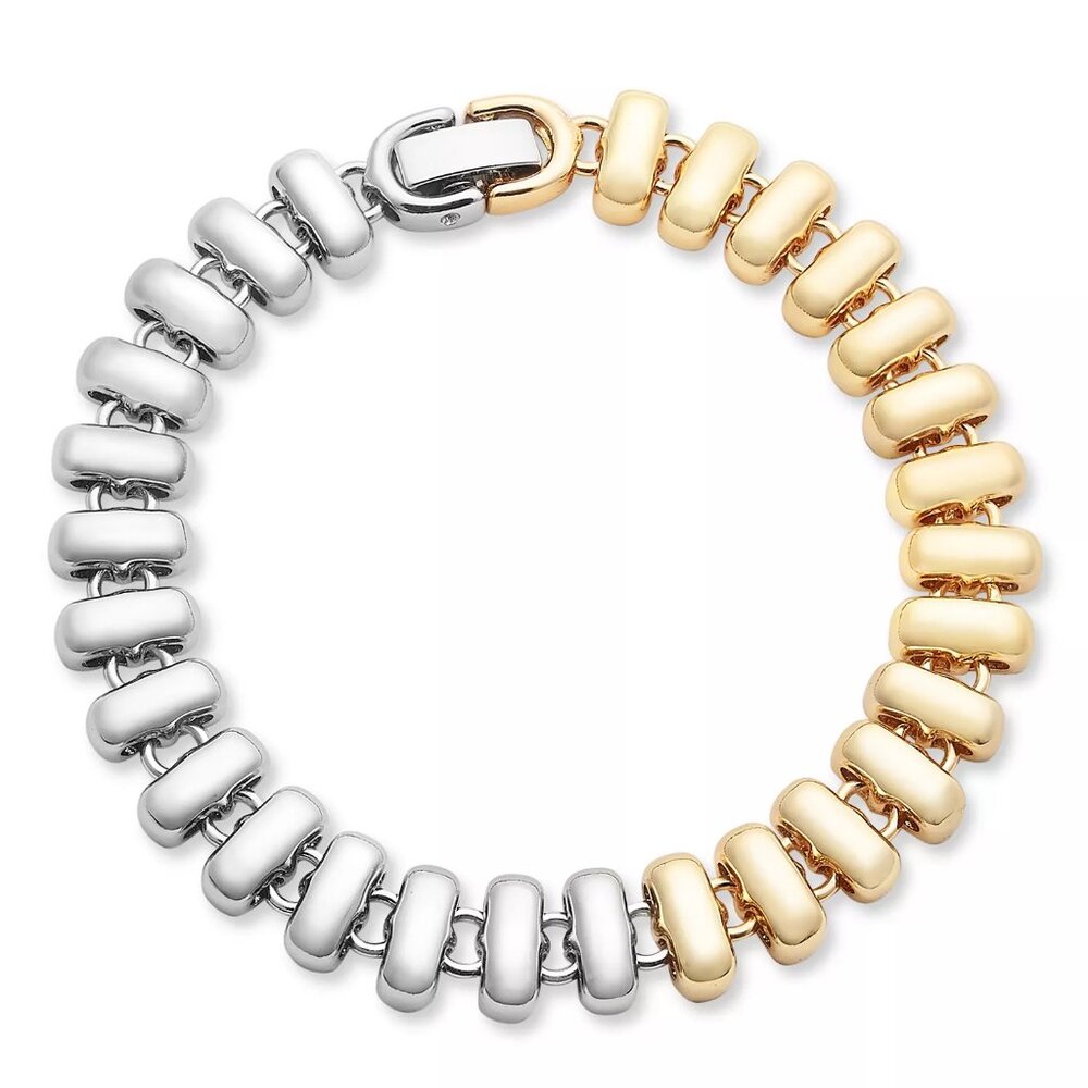 On 34th Two-Tone All-Around Chain Bracelet